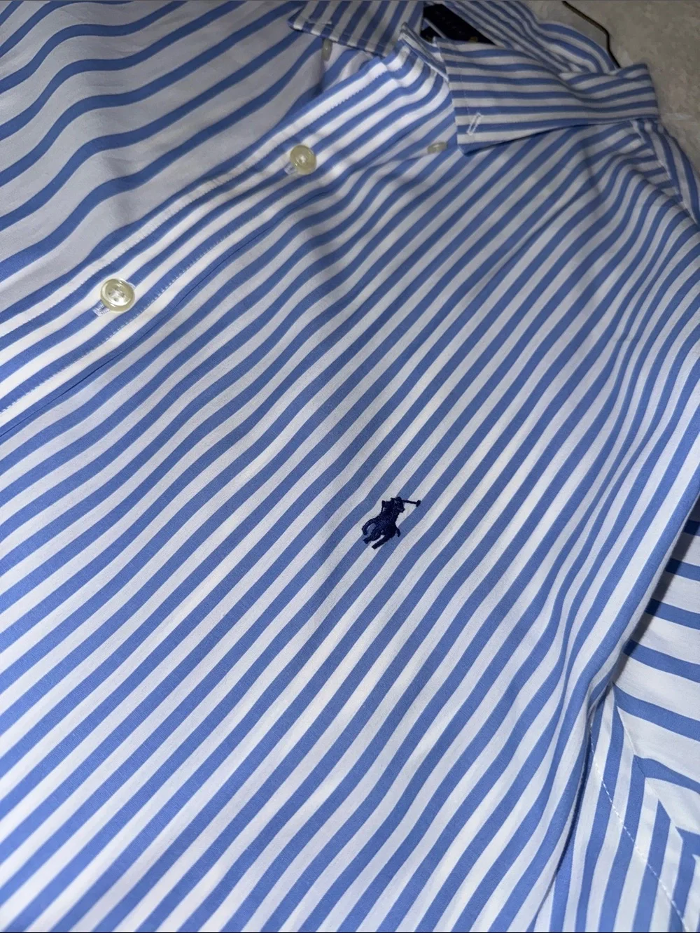 Polo by Ralph Lauren Blue & White Striped Button-Down Shirt